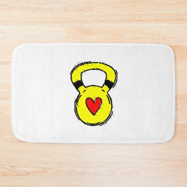 Item preview, Kettlebell Heart Gym Kettlebell Love Fitness Glitch designed and sold by AstronautMerch.