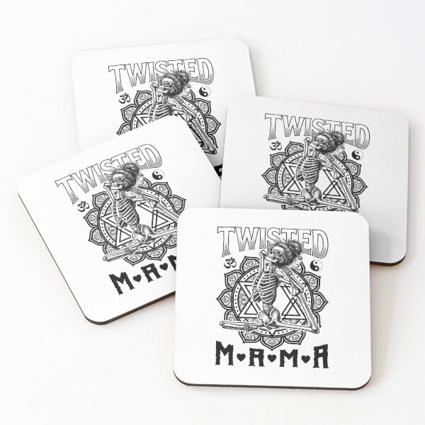 Item preview, Twisted Yoga Mama Gothic Mom Skeleton Mermaid Pose Mandala designed and sold by GrandeDuc.