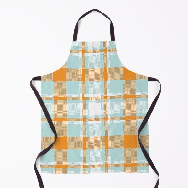 Item preview, Seamless Plaid Tartan Pattern in Light Blue and Orange Tones designed and sold by PowerAntShop.