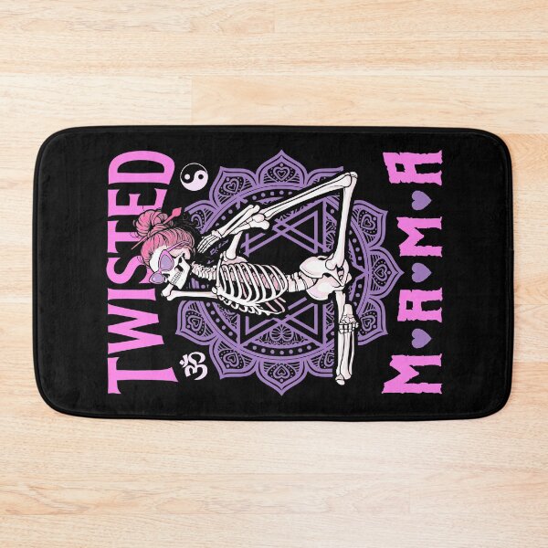 Item preview, Twisted Yoga Mama Gothic Mom Skeleton Mermaid Pose Mandala designed and sold by GrandeDuc.