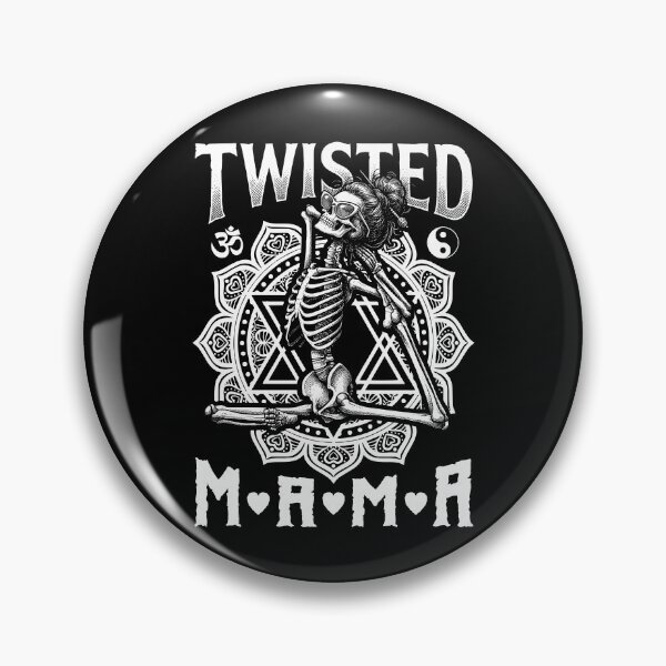 Item preview, Twisted Yoga Mama Gothic Mom Skeleton Mermaid Pose Mandala designed and sold by GrandeDuc.