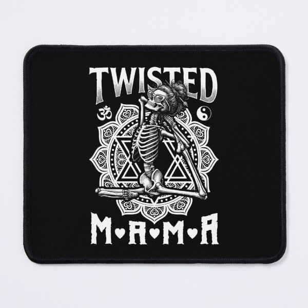 Item preview, Twisted Yoga Mama Gothic Mom Skeleton Mermaid Pose Mandala designed and sold by GrandeDuc.