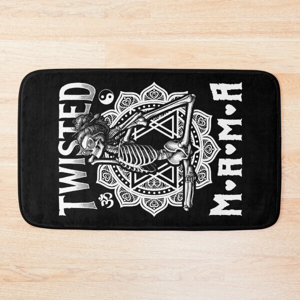 Item preview, Twisted Yoga Mama Gothic Mom Skeleton Mermaid Pose Mandala designed and sold by GrandeDuc.