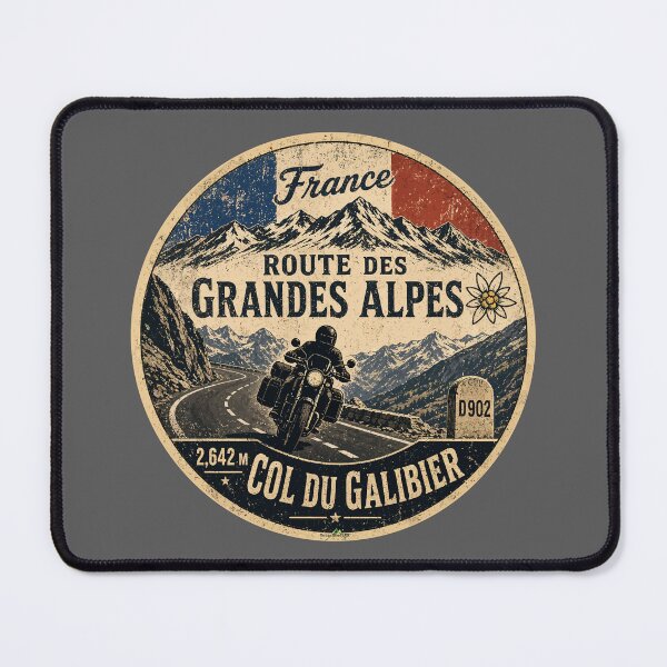 Item preview, Col du Galibier France Route des Grandes Alpes Motorcycle TShirt & Sticker 08 designed and sold by OuterShellUK.