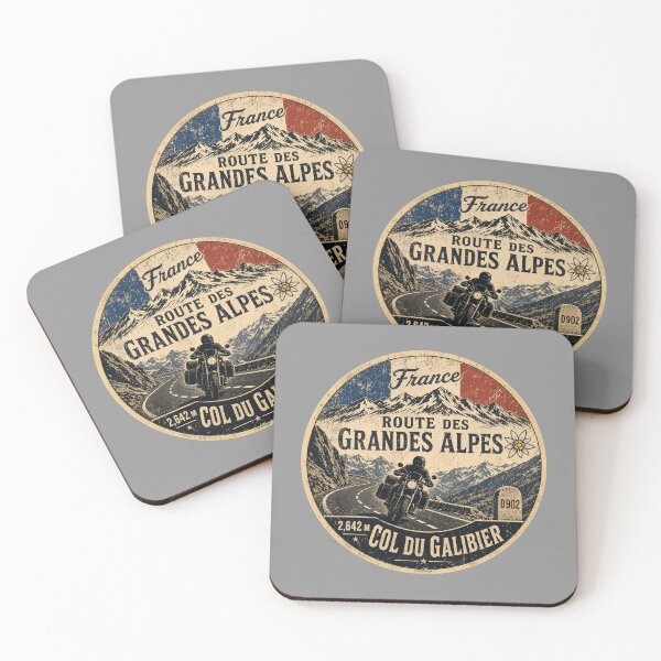 Item preview, Col du Galibier France Route des Grandes Alpes Motorcycle TShirt & Sticker 08 designed and sold by OuterShellUK.