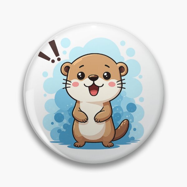Item preview, Bubbly Otter Surprise #1 – Cute Happy Otter Art designed and sold by BalloonNinja.