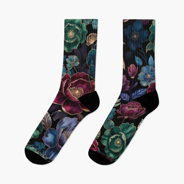 Item preview, Dark Floral Botanical Art, Luxury Midnight Flowers, Elegant Flower Illustration, Gothic Floral Design, Moody Botanical Artwork designed and sold by GalleryPeak.