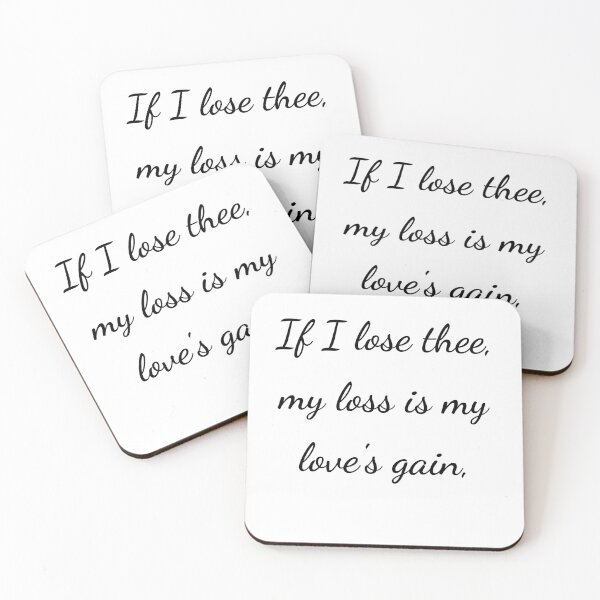 Item preview, "If I lose thee, my loss is my love's gain," - handwriting black designed and sold by ariksworld.