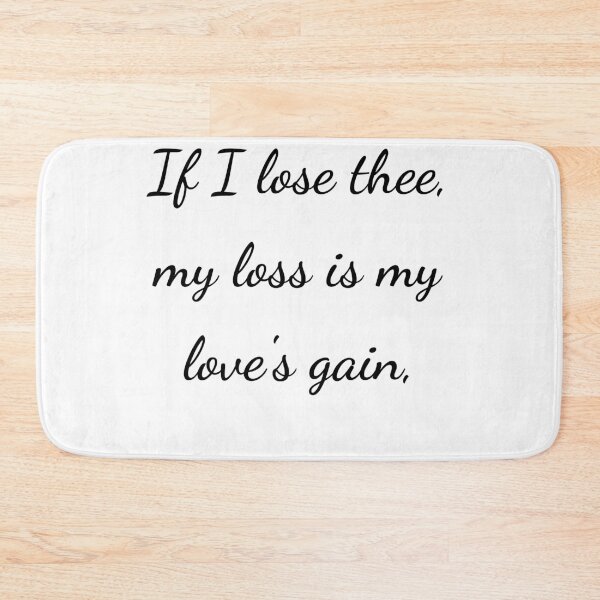 Item preview, "If I lose thee, my loss is my love's gain," - handwriting black designed and sold by ariksworld.