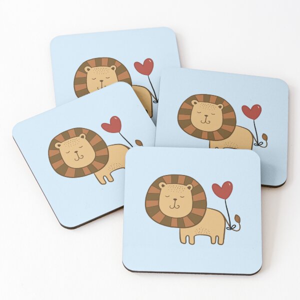 Item preview, African Lion With Heart Balloon designed and sold by Paw&Pixel.