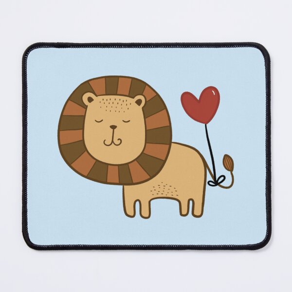 Item preview, African Lion With Heart Balloon designed and sold by Paw&Pixel.