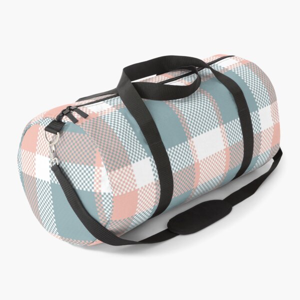 Item preview, Seamless Plaid Tartan Pattern in Peach and Blue Tones designed and sold by PowerAntShop.