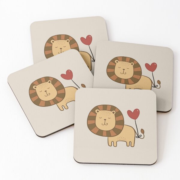 Item preview, Safari Lion With Heart Balloon designed and sold by Paw&Pixel.
