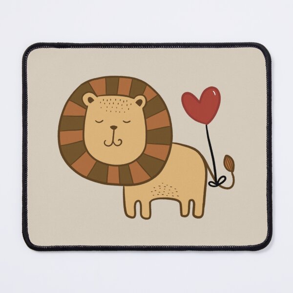 Item preview, Safari Lion With Heart Balloon designed and sold by Paw&Pixel.