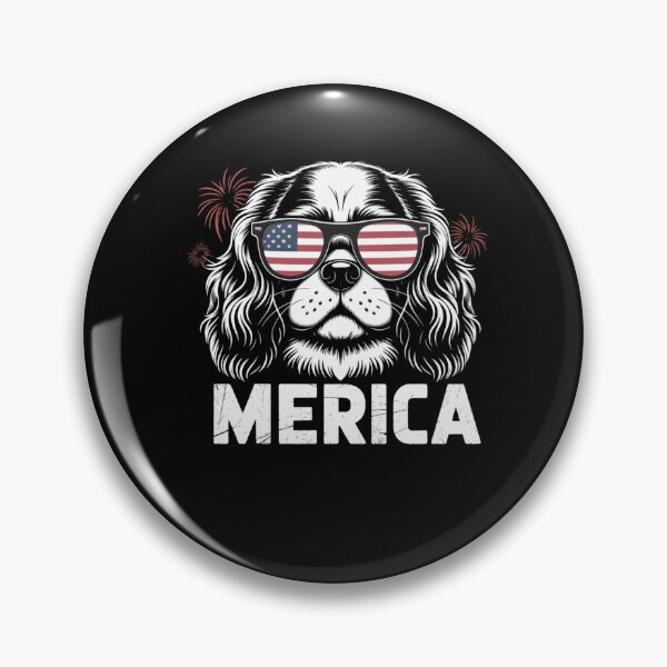 Item preview, Cavalier King Charles 4th of July Merica Patriotic Dog designed and sold by sailorjessiArt.