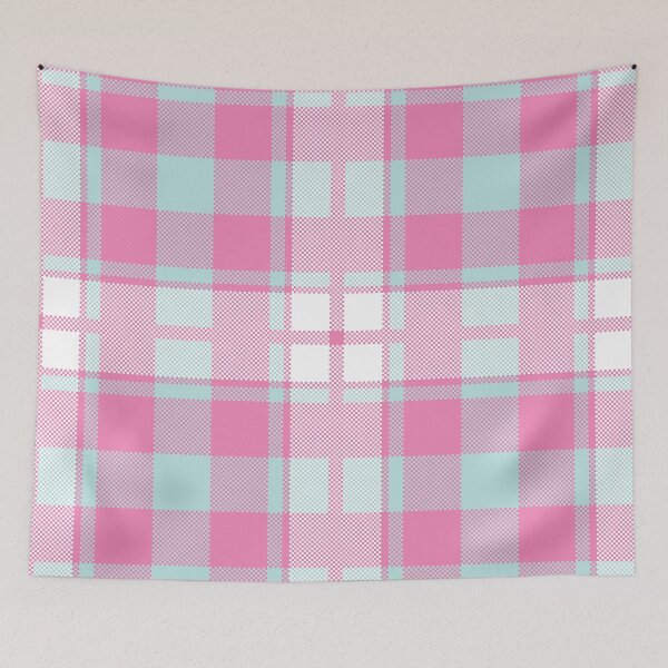 Item preview, Seamless Plaid Tartan Pattern in Pink and Aqua Blue Tones designed and sold by PowerAntShop.