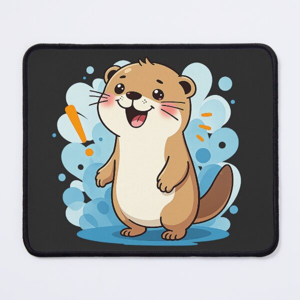 Item preview, Bubbly Otter Surprise #2 – Cute Happy Otter Art designed and sold by BalloonNinja.
