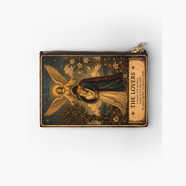 Item preview, The Lovers Tarot Card - Vintage Sacred Connection Tarot Illustration designed and sold by ArcanaAbsolute.