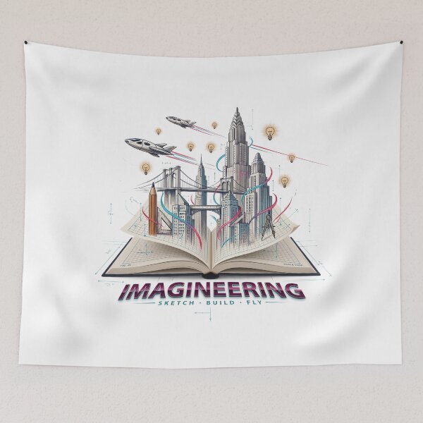Item preview, Imagineering – Sketch Build Fly | Creative Engineering And Innovation Design designed and sold by ArcticFoxStudio.