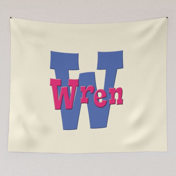 Item preview, W is for Wren, Girl's/Woman's Name and Initial  designed and sold by CharlottePlaceArt.