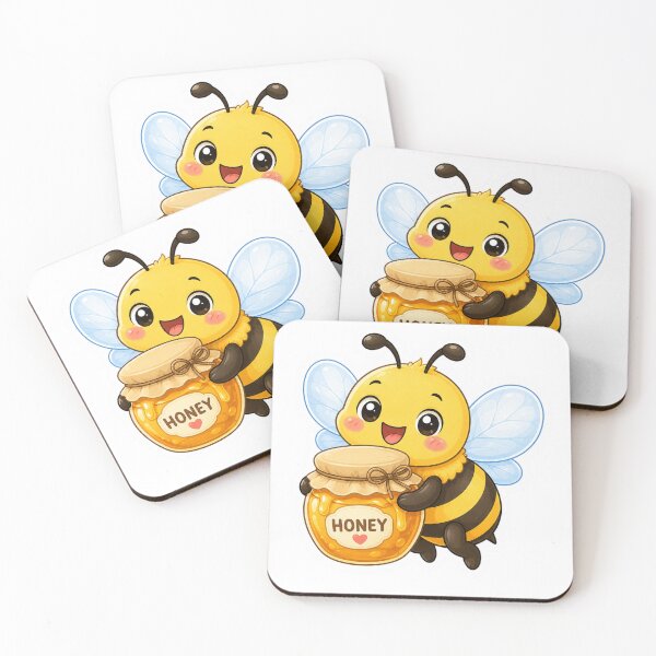 Item preview, Cute Bee Carrying Honey Jar Cartoon designed and sold by PriyankaSonara.