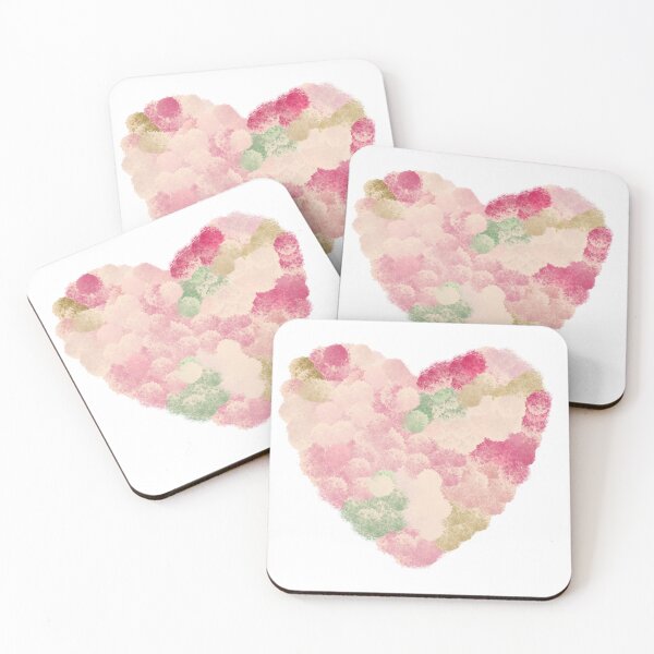Item preview, Pastel Fluffy Heart Pom Pom Illustration designed and sold by LafinaArt.