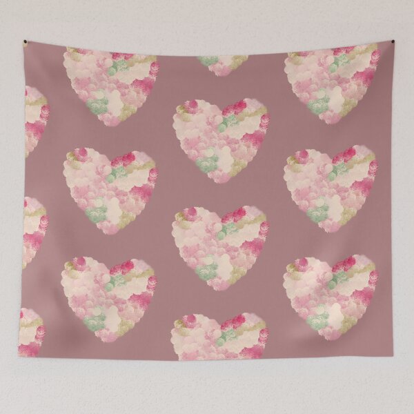 Item preview, Pastel Fluffy Heart Pom Pom Illustration designed and sold by LafinaArt.