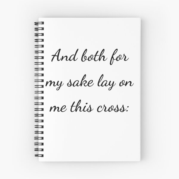 Item preview, "And both for my sake lay on me this cross:" - handwriting black designed and sold by ariksworld.