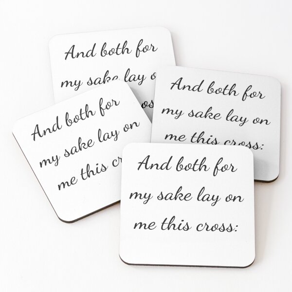 Item preview, "And both for my sake lay on me this cross:" - handwriting black designed and sold by ariksworld.