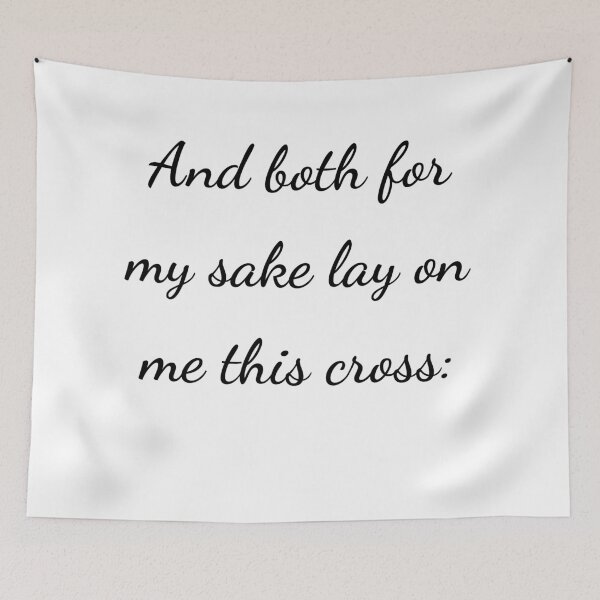 Item preview, "And both for my sake lay on me this cross:" - handwriting black designed and sold by ariksworld.
