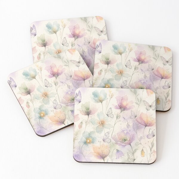 Item preview, Enchanted meadow with butterflies designed and sold by WatercolourLily.