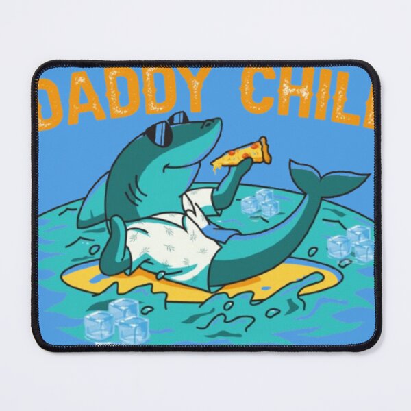 Item preview, Daddy Chill Funny Shark Eating Pizza Summer Father’s Day Meme designed and sold by M1144.