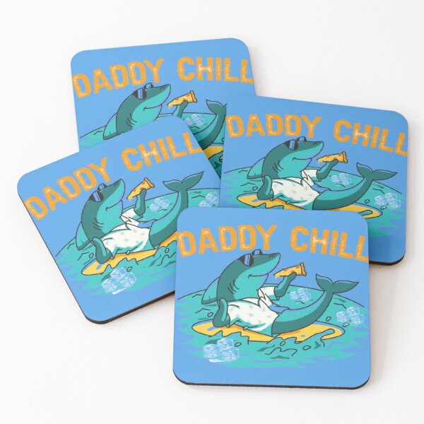 Item preview, Daddy Chill Funny Shark Eating Pizza Summer Father’s Day Meme designed and sold by M1144.