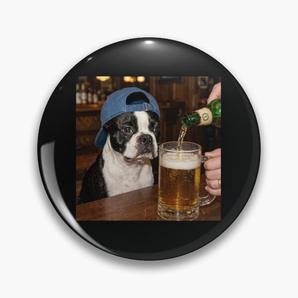 Item preview, Boston Terrier Drinking Beer Funny designed and sold by DannieLettering.