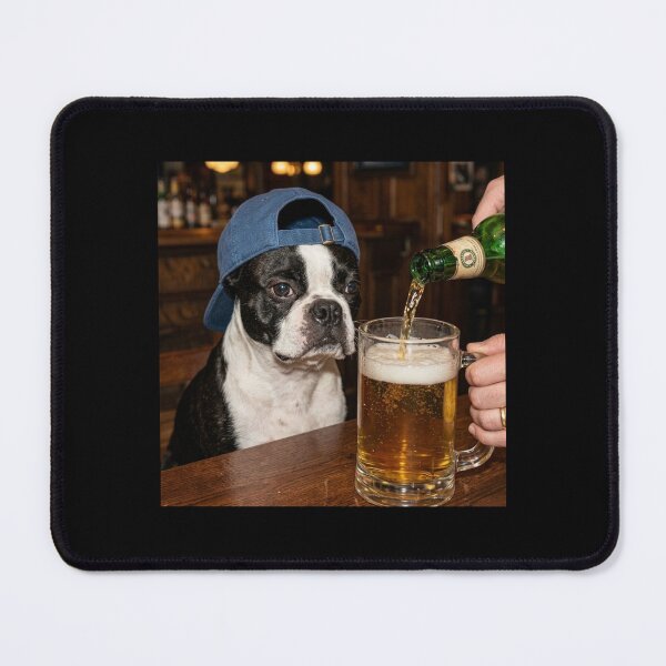 Item preview, Boston Terrier Drinking Beer Funny designed and sold by DannieLettering.