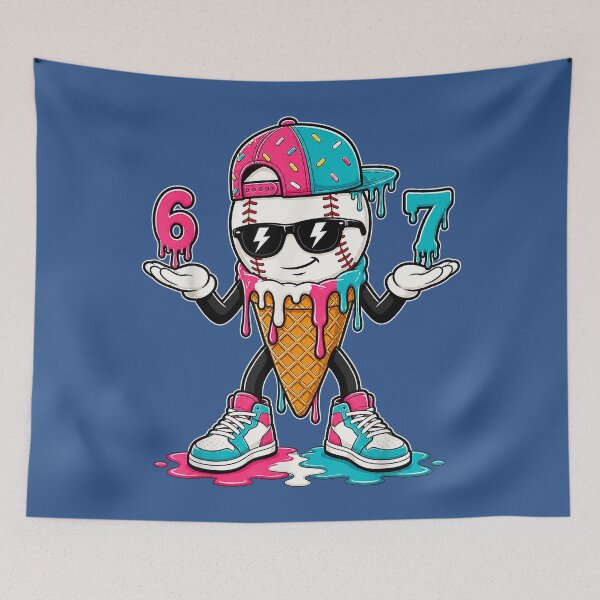Item preview, Baseball Drip 67 Boys 6 7 Baseball Ice Cream Drip Kids Boys designed and sold by Mjayshop.