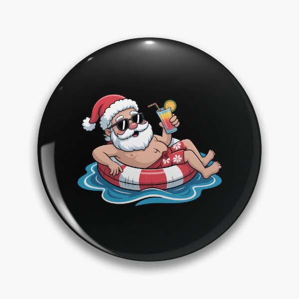 Item preview, Christmas In July Hawaiian Santa Floatie Summer designed and sold by sailorjessiArt.