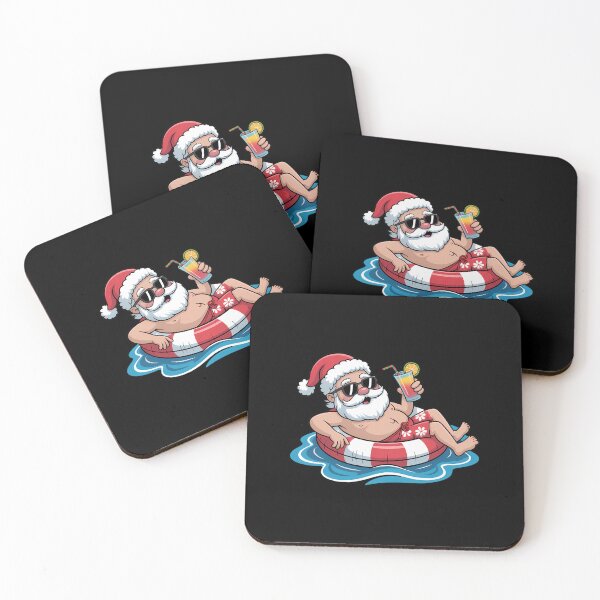 Item preview, Christmas In July Hawaiian Santa Floatie Summer designed and sold by sailorjessiArt.