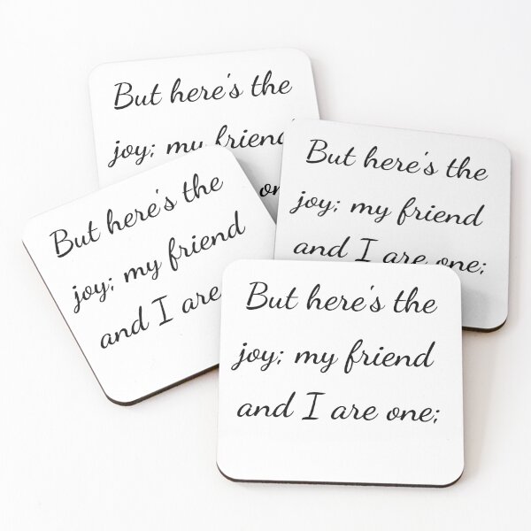 Item preview, "But here's the joy; my friend and I are one;" - handwriting black designed and sold by ariksworld.