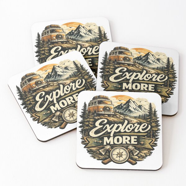 Item preview, Explore More Travel Adventure Mountain Sticker designed and sold by Omanut Studio — By Ashwin..