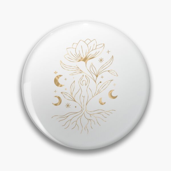 Item preview, Whimsical Lotus Path - Minimalist Line Art | Gold Botanical. designed and sold by jee532.