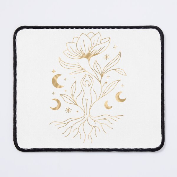 Item preview, Whimsical Lotus Path - Minimalist Line Art | Gold Botanical. designed and sold by jee532.