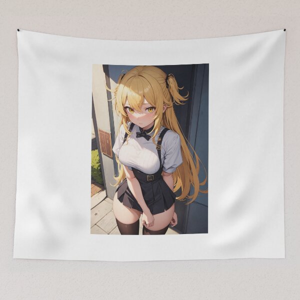 Item preview, Anime Girl with Blonde Hair and School Uniform designed and sold by iloveanimechibi.