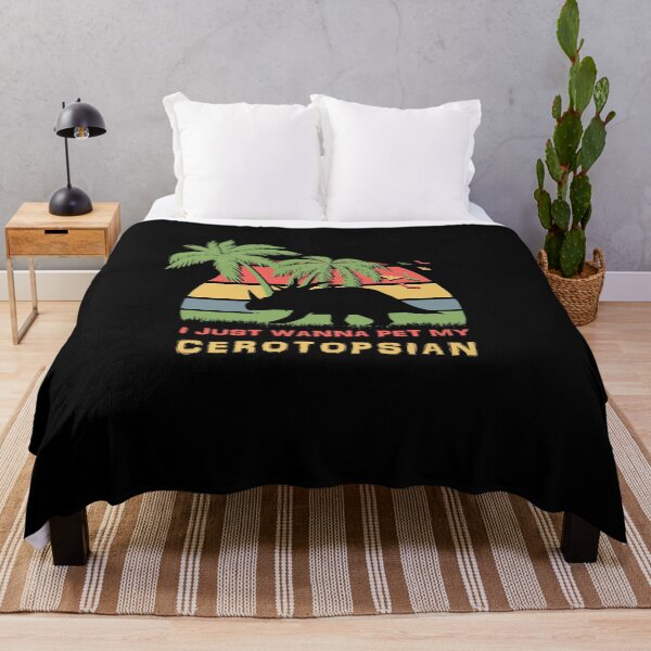 Item preview, I Just Wanna Pet My Ceratopsian Retro Dinosaur designed and sold by marke770.