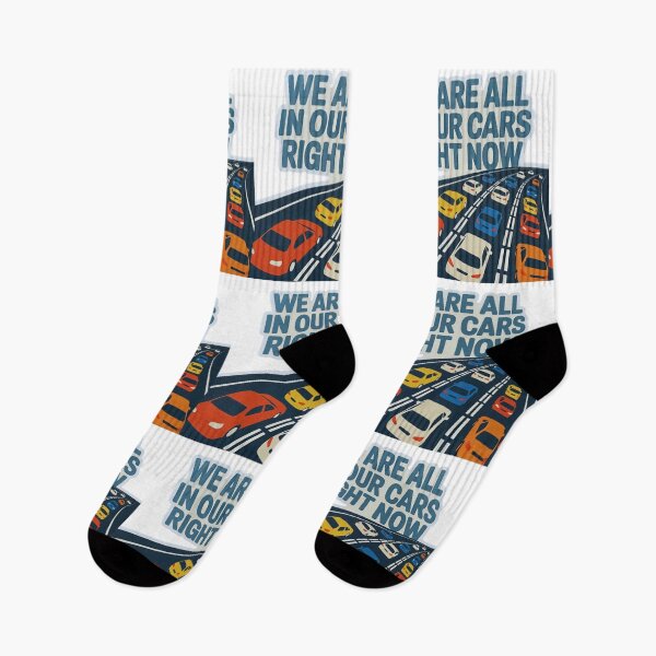 Item preview, We Are All In Our Cars Right Now Retro Traffic Jam  designed and sold by MerchlyMike.