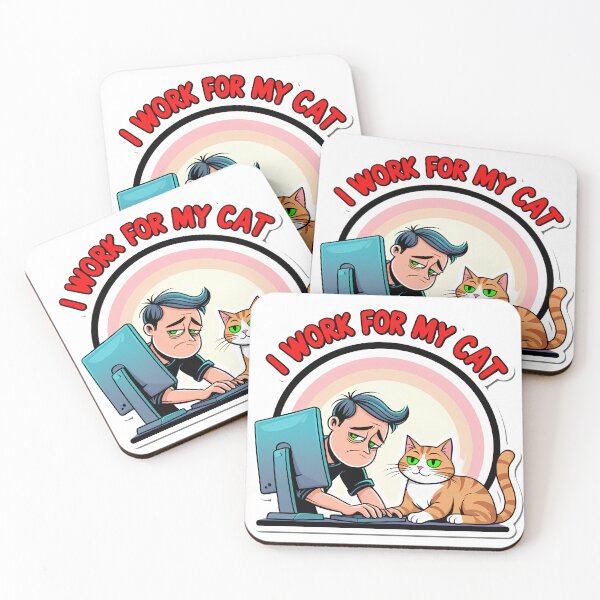 Item preview, Working Hard So My Cat Can Live Better Funny Cat Shirt designed and sold by decimalades.
