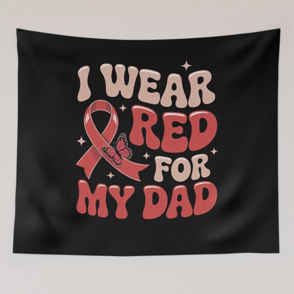 Item preview, I Wear Red For My Dad designed and sold by sailorjessiArt.