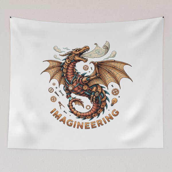 Item preview, Imagineering Mechanical Dragon – Steampunk Engineering Fantasy Design designed and sold by ArcticFoxStudio.