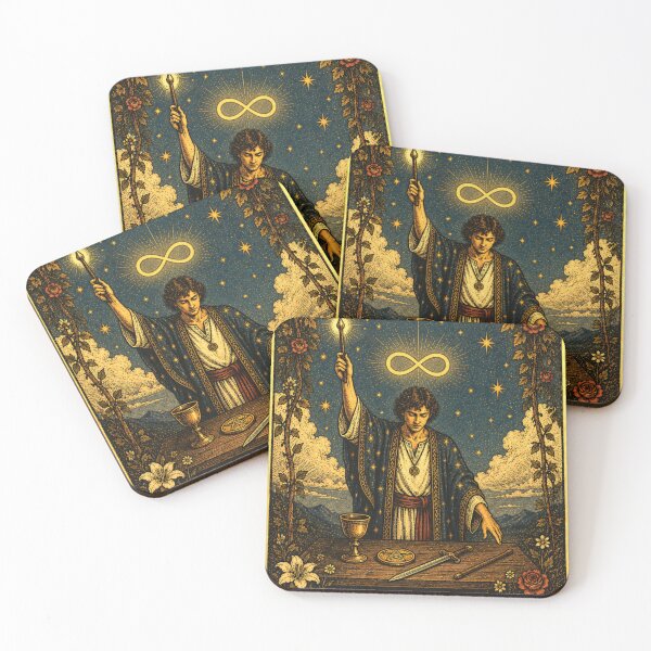 Item preview, The Magician Tarot Card - Celestial Personal Power Tarot Illustration designed and sold by ArcanaAbsolute.