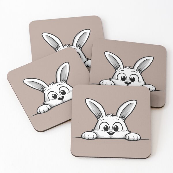 Item preview, Cartoon rabbit looking over a wall designed and sold by Artdrop62.